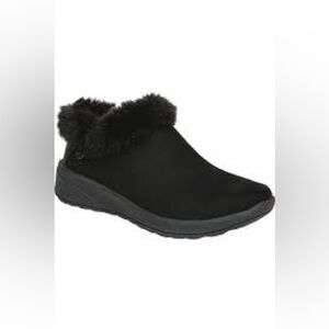 Bzees golden go faux fur boots black side‎ zipper womens 7 arch support casual
